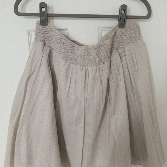 Cream A-Line Mini Skirt - Picture 3 of 4